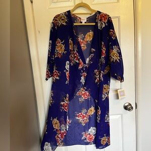 LuLaRoe Navy Floral Kimono